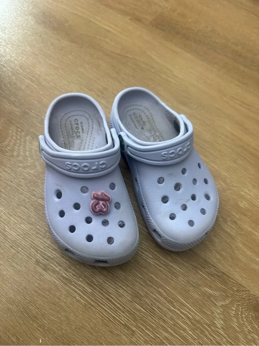 CROCS Kids' Classic Clog in Lavender with Speckled Midsole